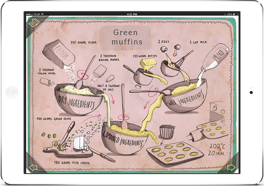 apps illustrations kids Food  iPad