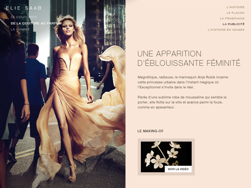 elie saab couture Webdesign mobile luxury