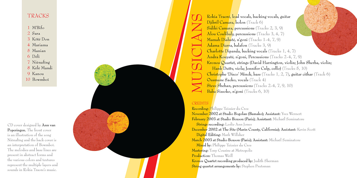 Rokia Traoré CD cover Poster Design Patterns texture mali