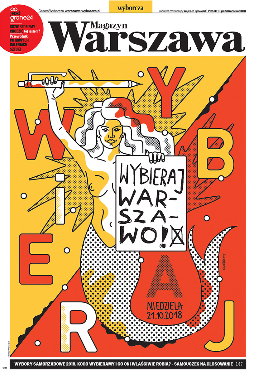 cover illustration press illustration Election gazeta wyborcza magazine press magazine Andrzej Wieteszka wieteszka illustration