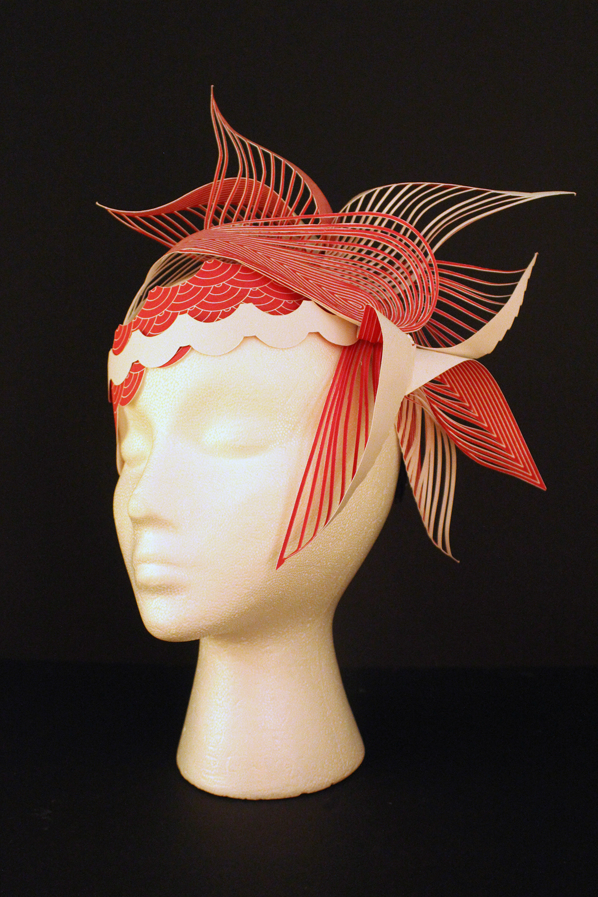 sculpture silkscreen headpiece