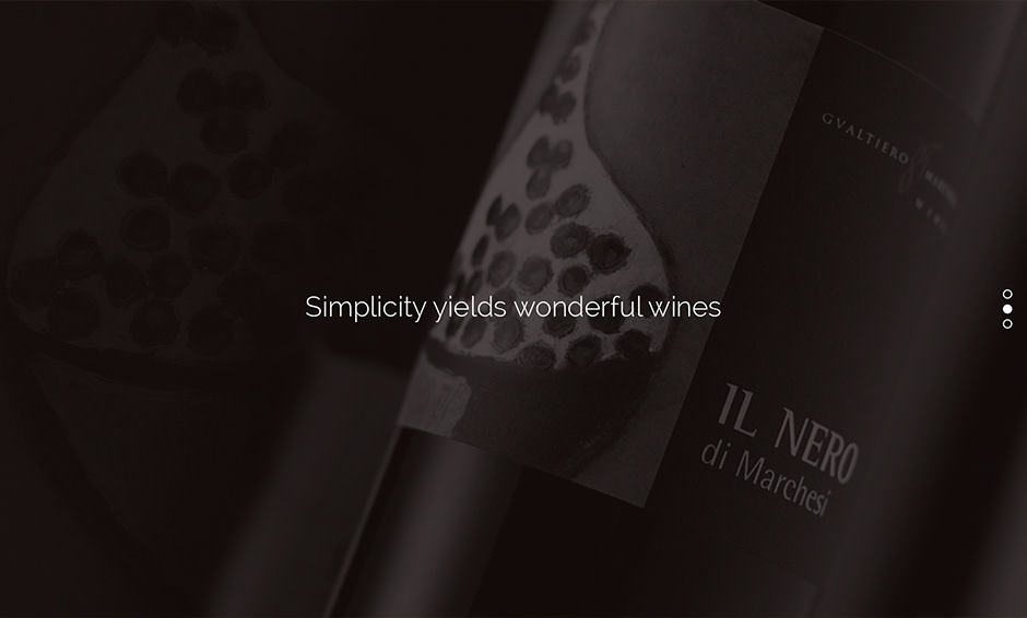 Web design ux wine Gualtiero Marchesi chef Website light clear parallax onepage flat Italy