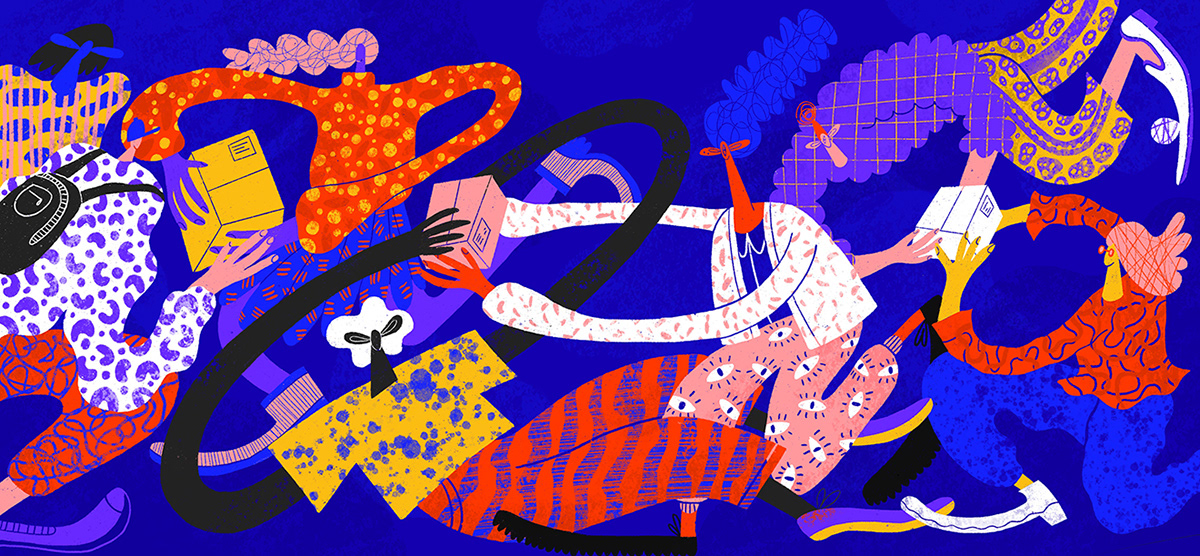art inpost artinpost pattern colorful contest Character ILLUSTRATION  Procreate texture