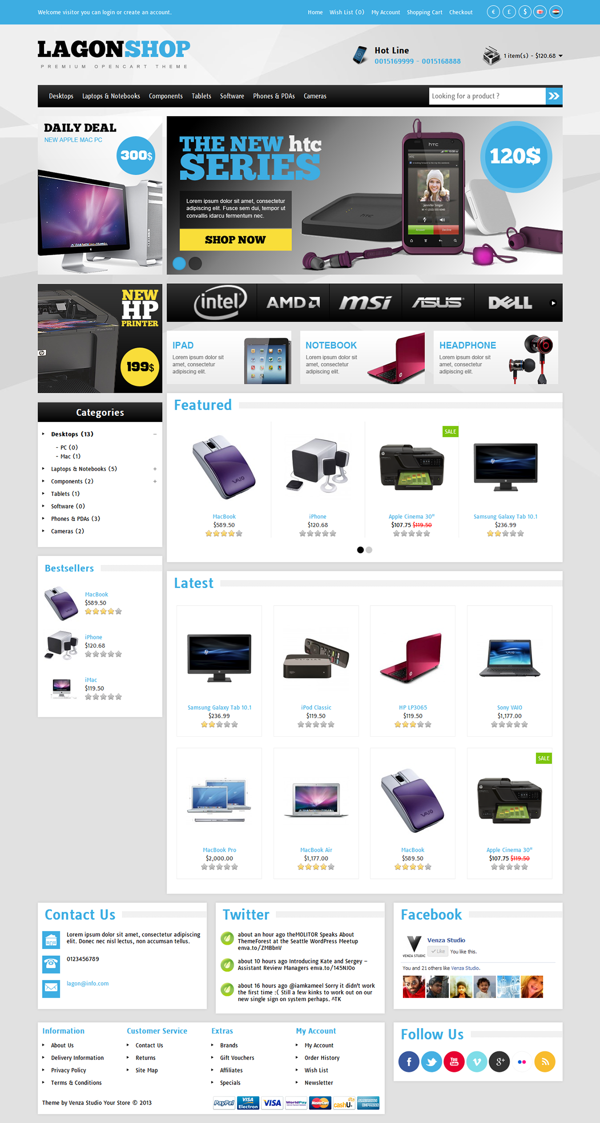 Web opencart Lagon stores store THEMES Layout