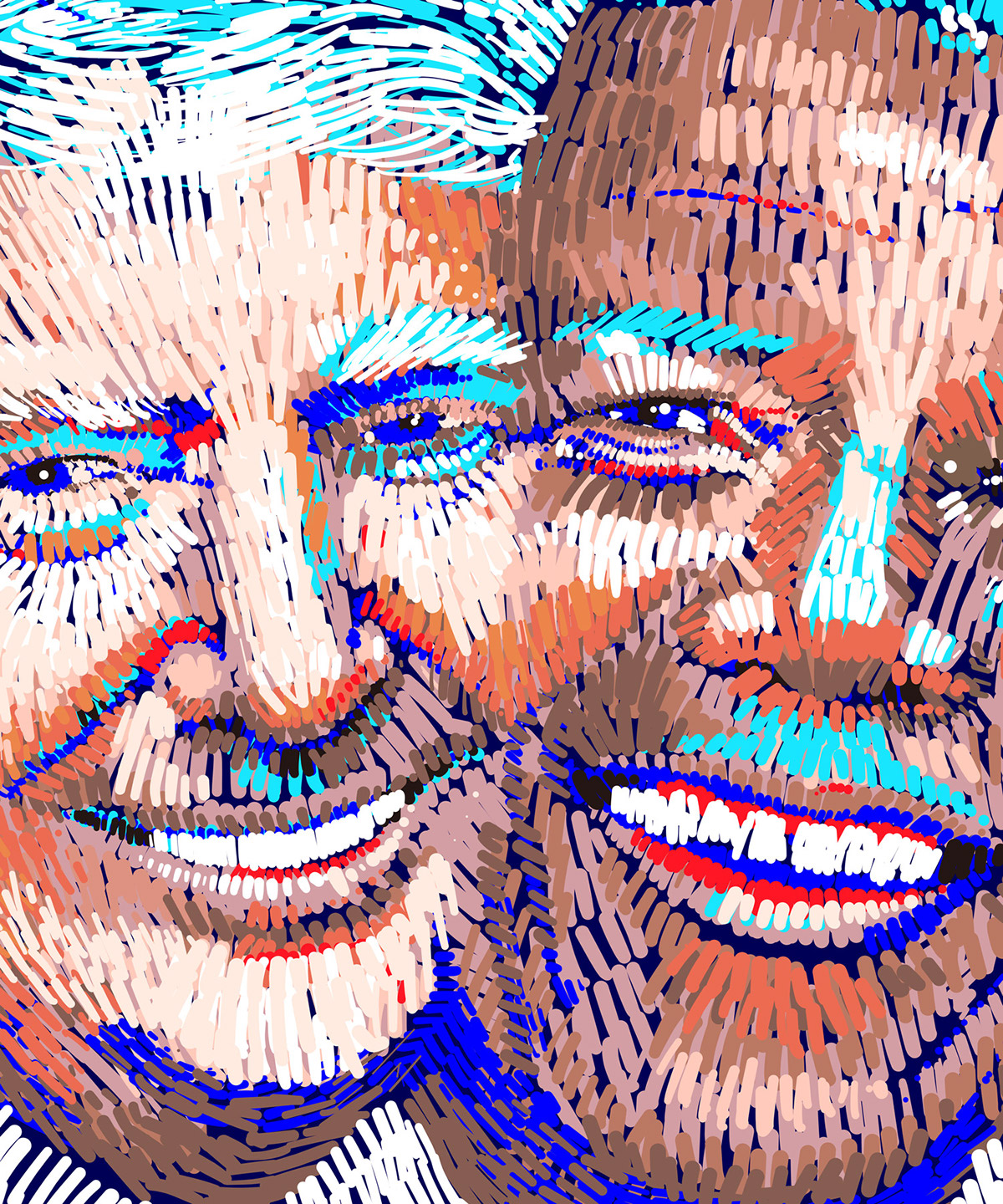 iPad donald Trump Mandela Opposites strokes Illustrative draw adobedraw strokism politic ninaminnebo color layers nelson