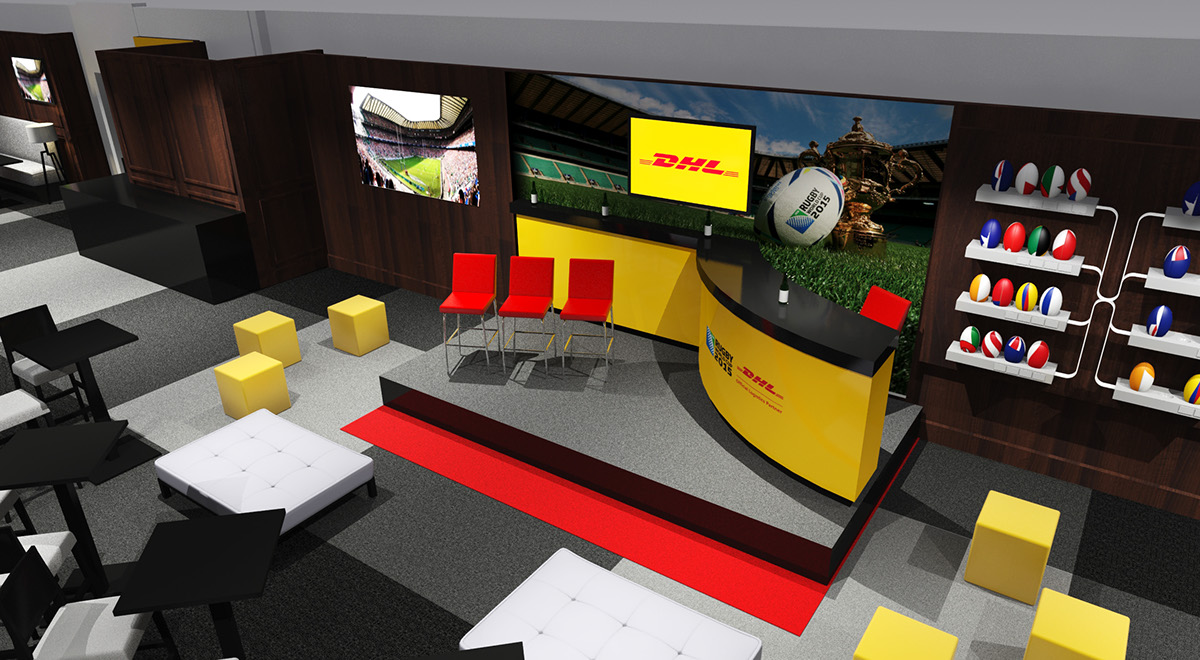 3d Visualisation 3d design corporate hospitality sports hospitality Event Design visualization rugby world cup