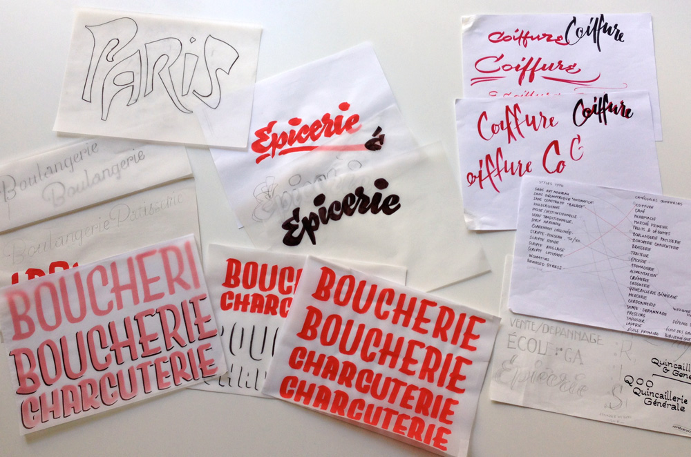 shop signs lettering French letters Paris vernacular guimard