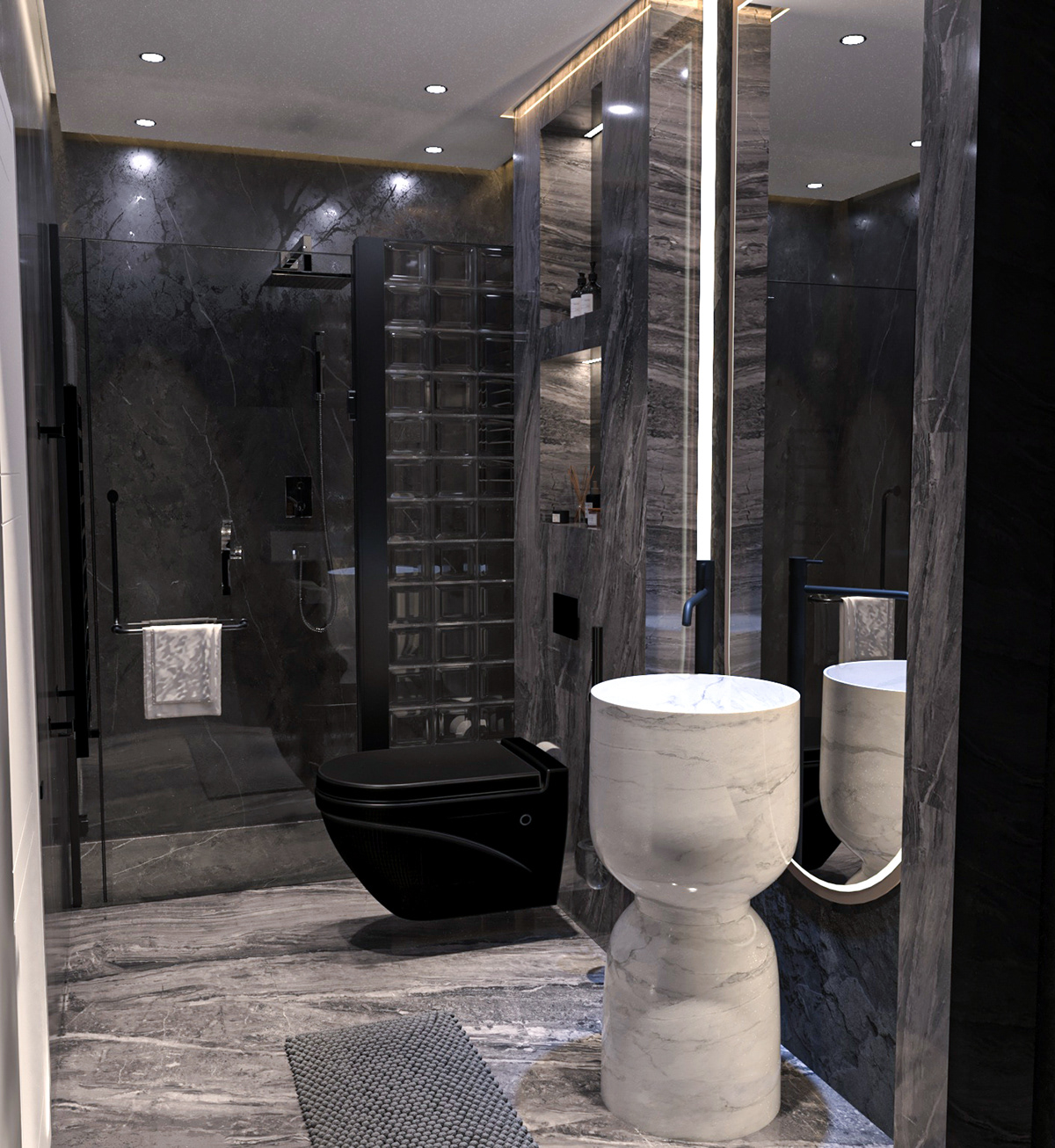 bathroom design bathroom interior design  modern corona render  3ds max 3d modeling Render 3D vray