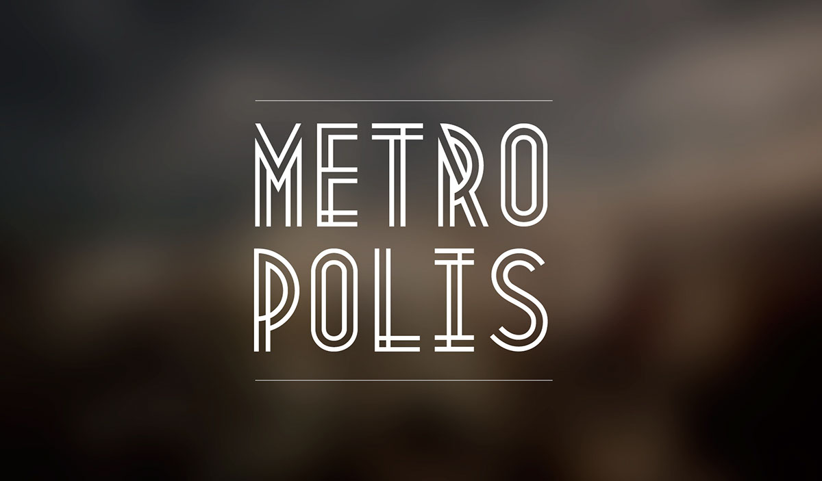 Adobe Portfolio metropolis free font art deco industrial metro
