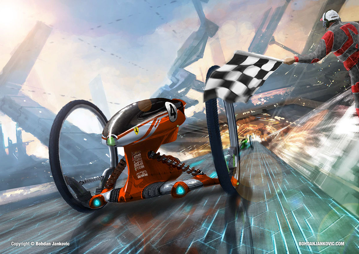 sci-fi gyroscopic racer futuristic Racing