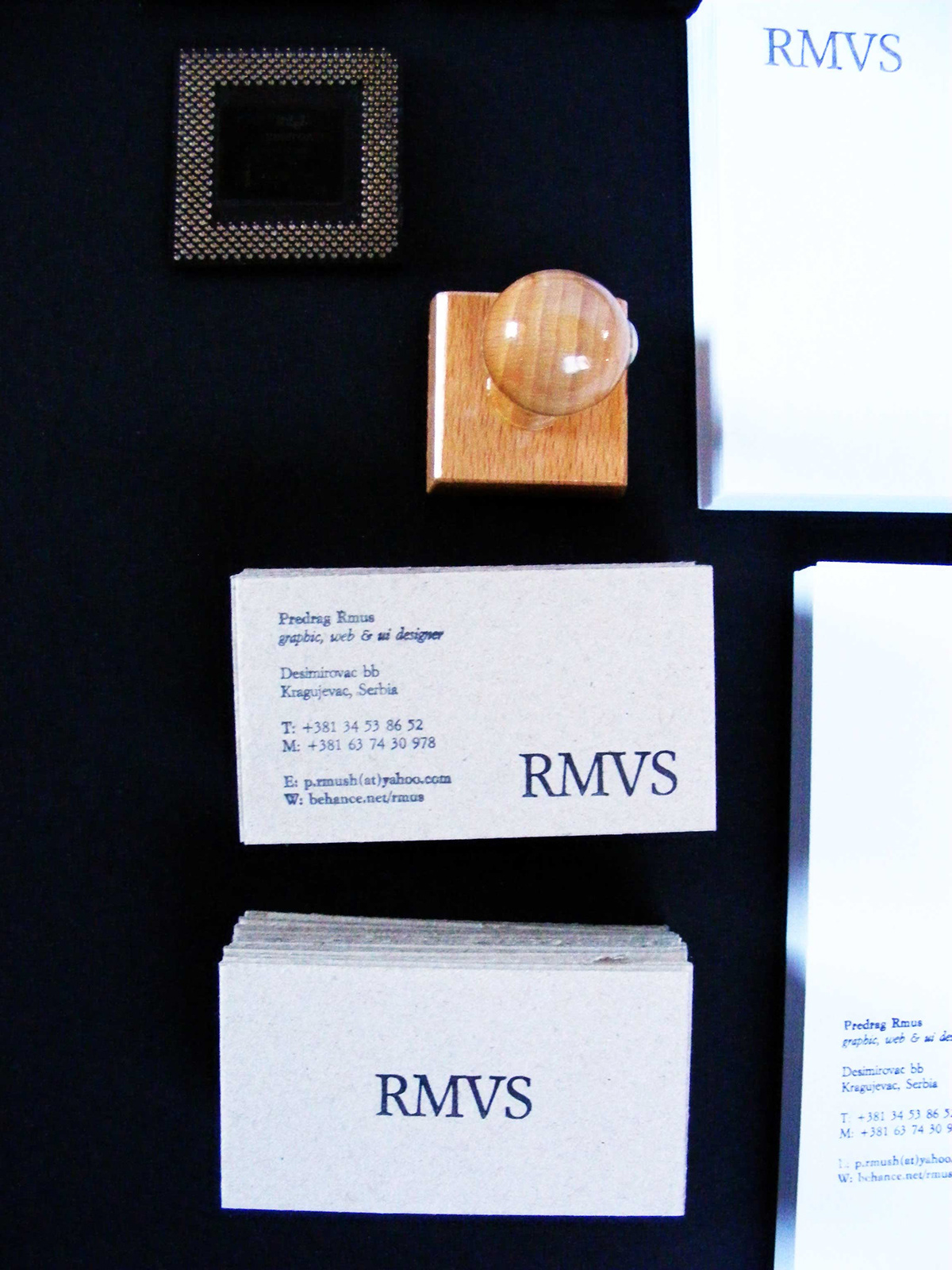 personal branding  rmus   predrag logo Logotype Fashion  graphic design card Gun letterhead envelope paper