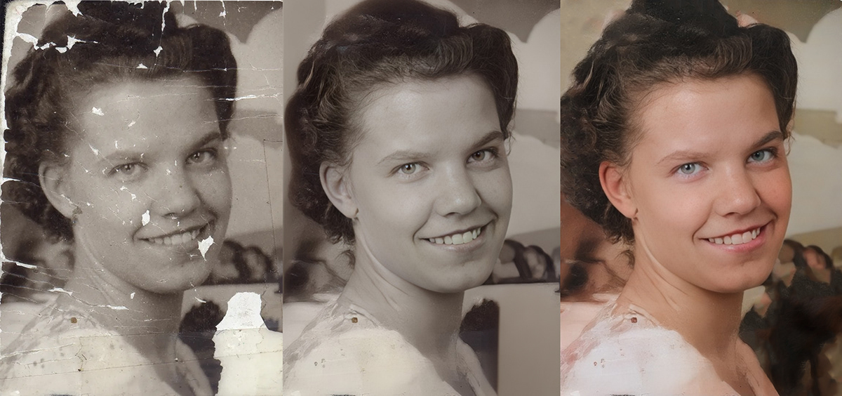 Photo restoration, Restoration old images, colorizing old image
