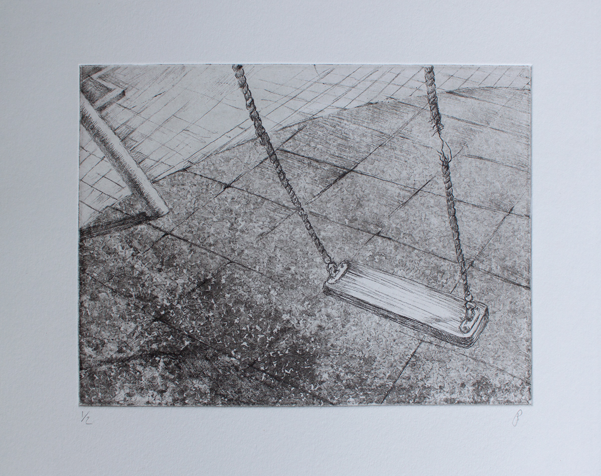 printmaking soft ground etching accident swing rake stairs