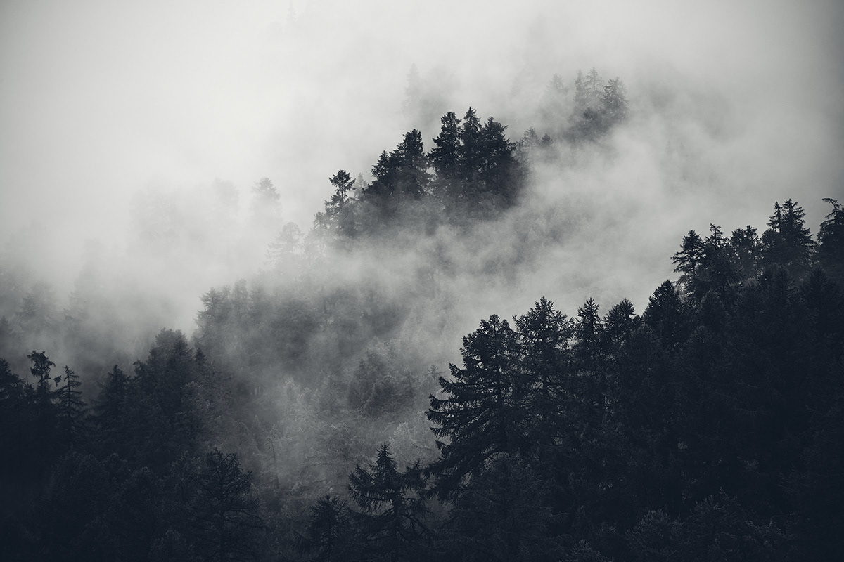 alpine alps dark fog horror misty Moody mountains