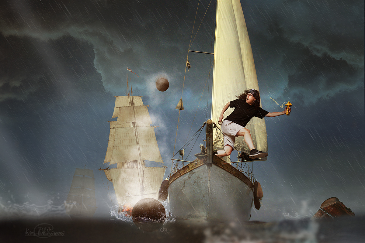 self-portrait Flying jumping composites surreal fantasy tornado paper airplane Thrive