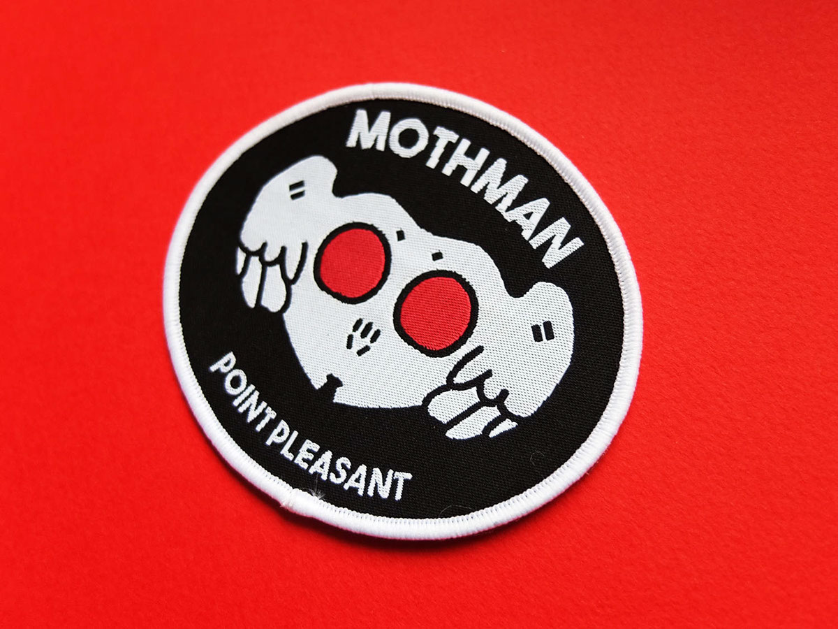 Iron on patch woven patch cryptid mothman