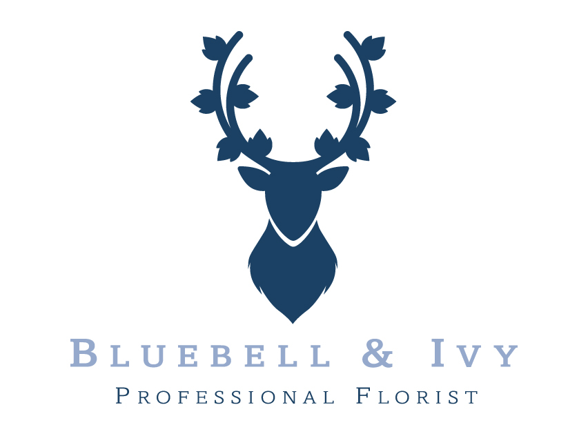 branding  bluebell ivy logo signs business florist print