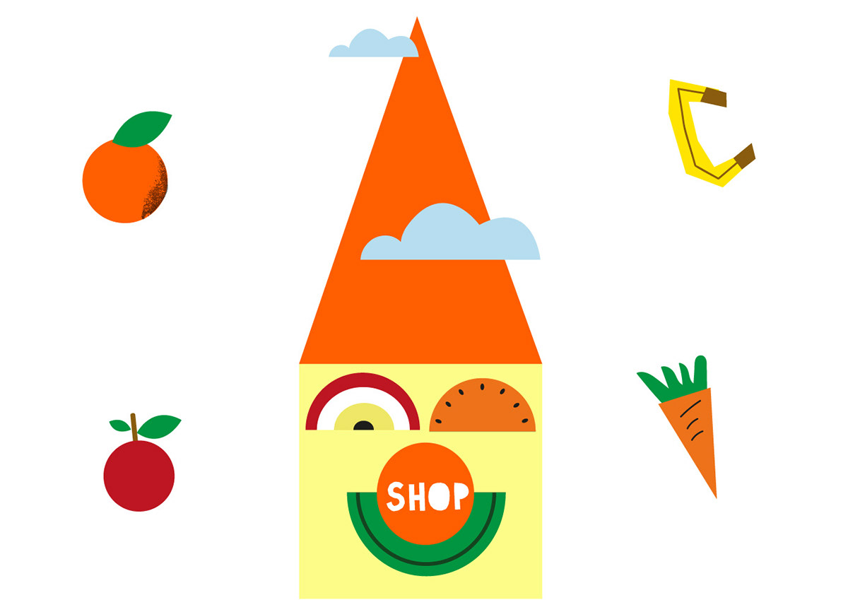 vegetable fruits ILLUSTRATION  poster kids logo font firenze pattern handmade