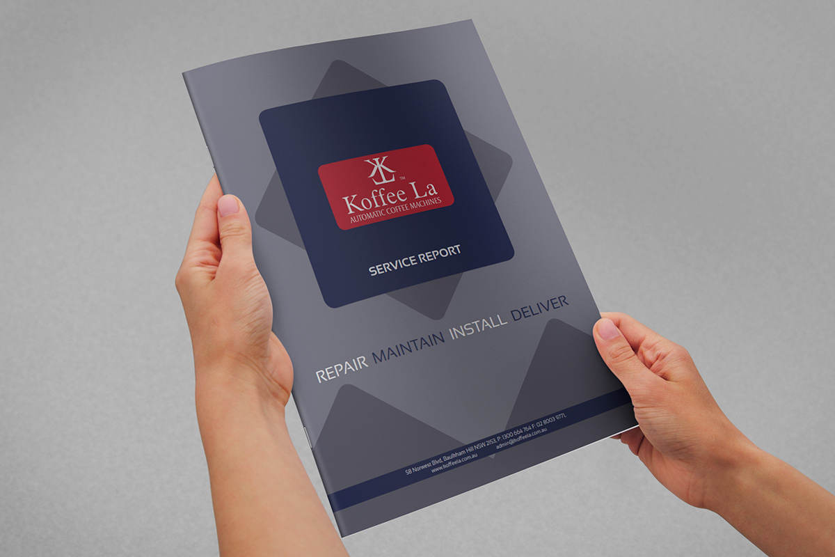 Exclusive Cover Design for koffeela Co. brochure cover