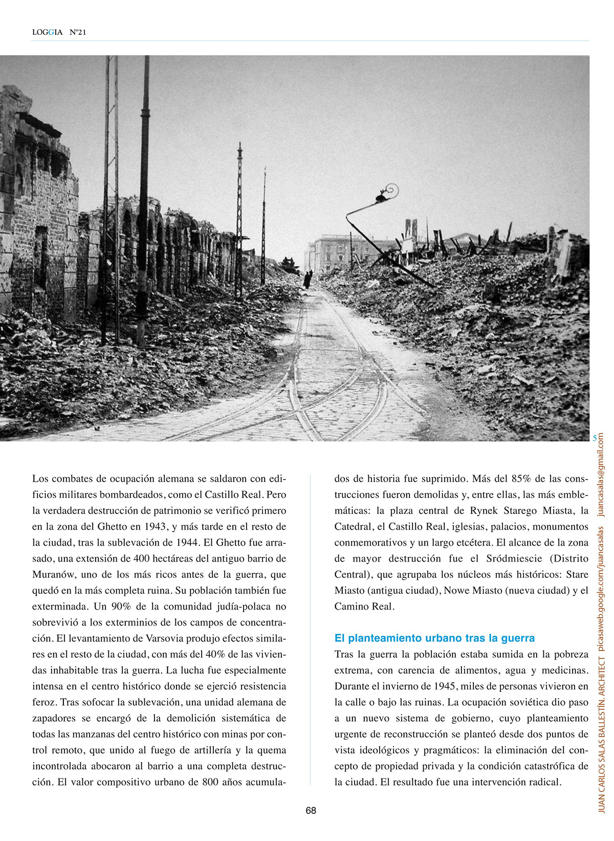 article reconstruction warsaw World war 2 restoration renovation