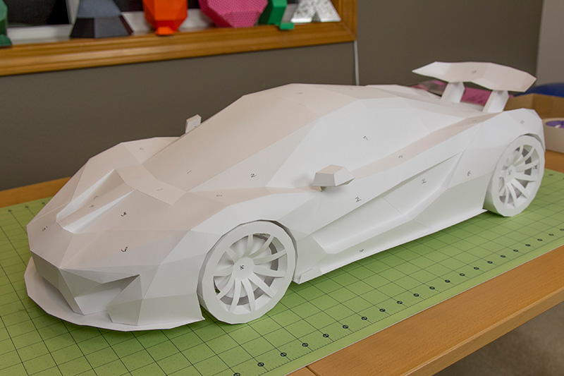 McLaren papercraft paper art DIY supercar showcase 3D model sports car paper model kit model car photography wall art pepakura cinema 4d