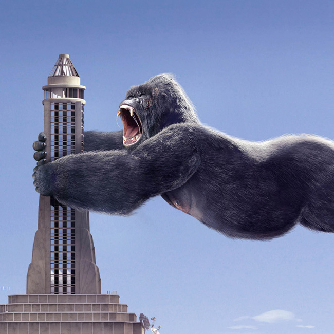 King Kong titanic Internet fast volia fast internet print design poster speed
