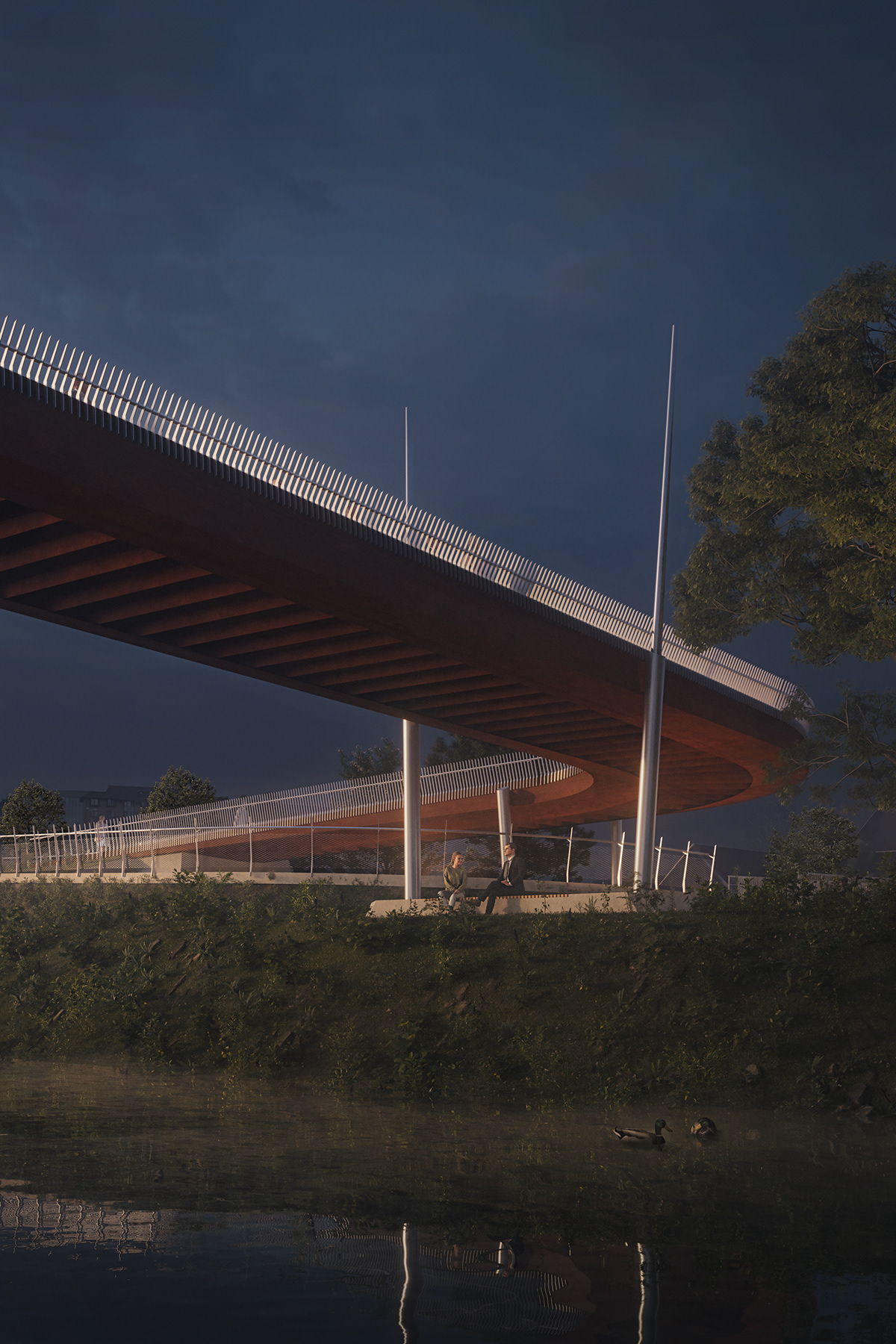 3ds max architecture archviz bridge CGI corona Corten infrastructure Render visualization