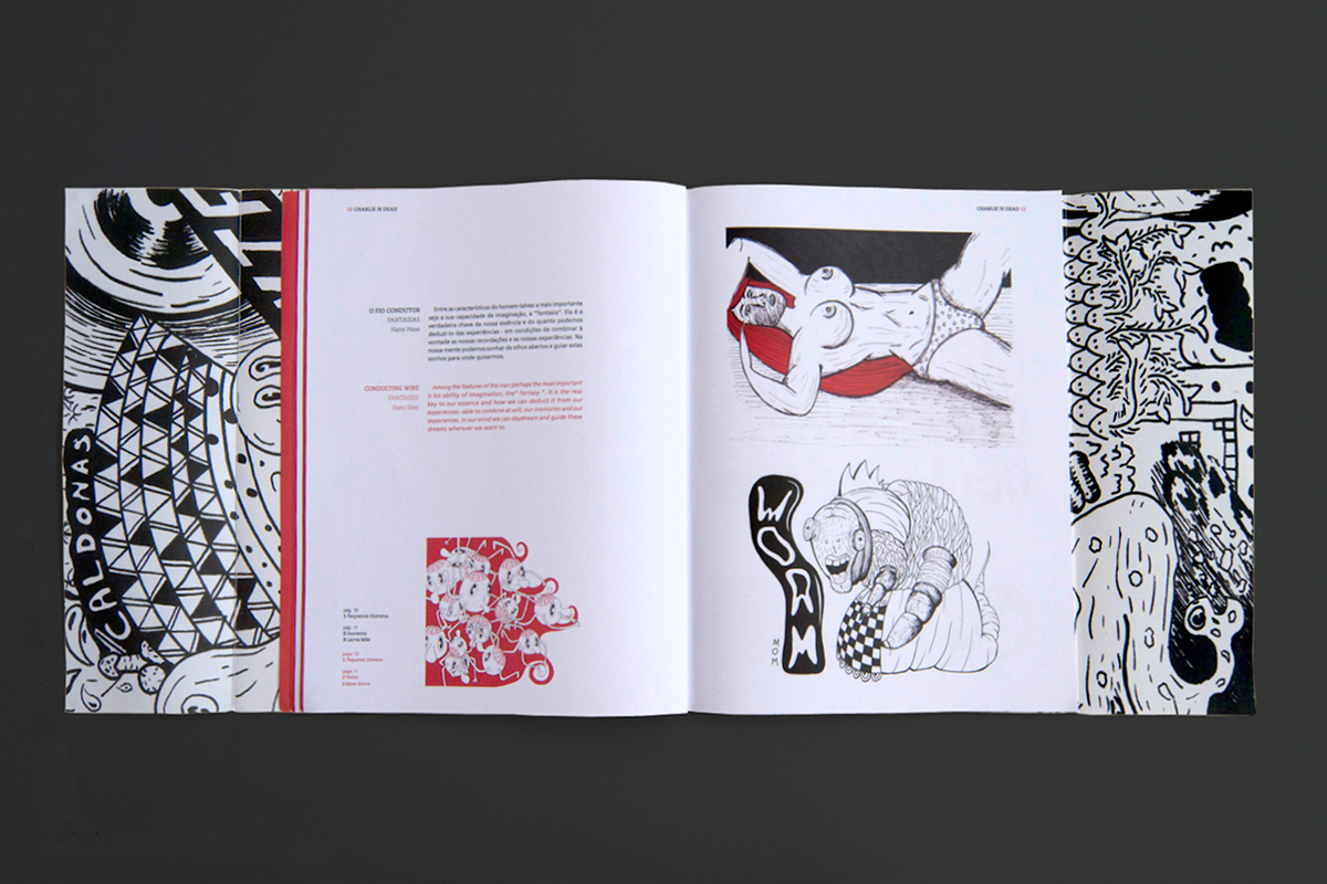 illustration catalog draws catalog red black