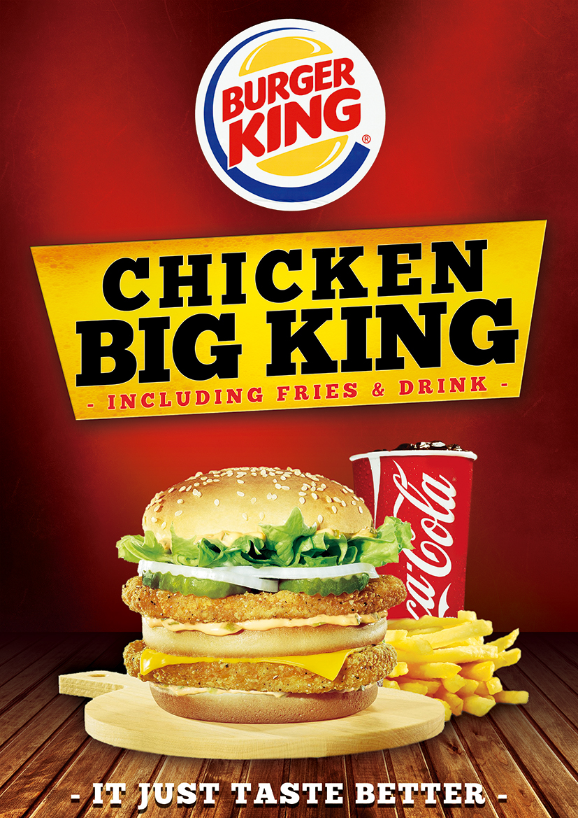 Burger King ads poster art red burger