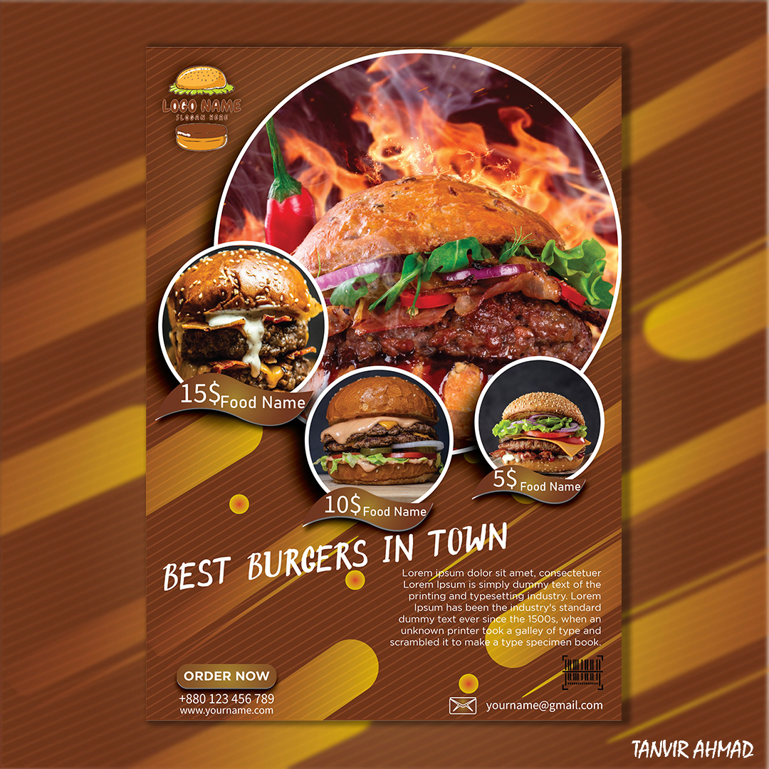 Advertisement burger banner