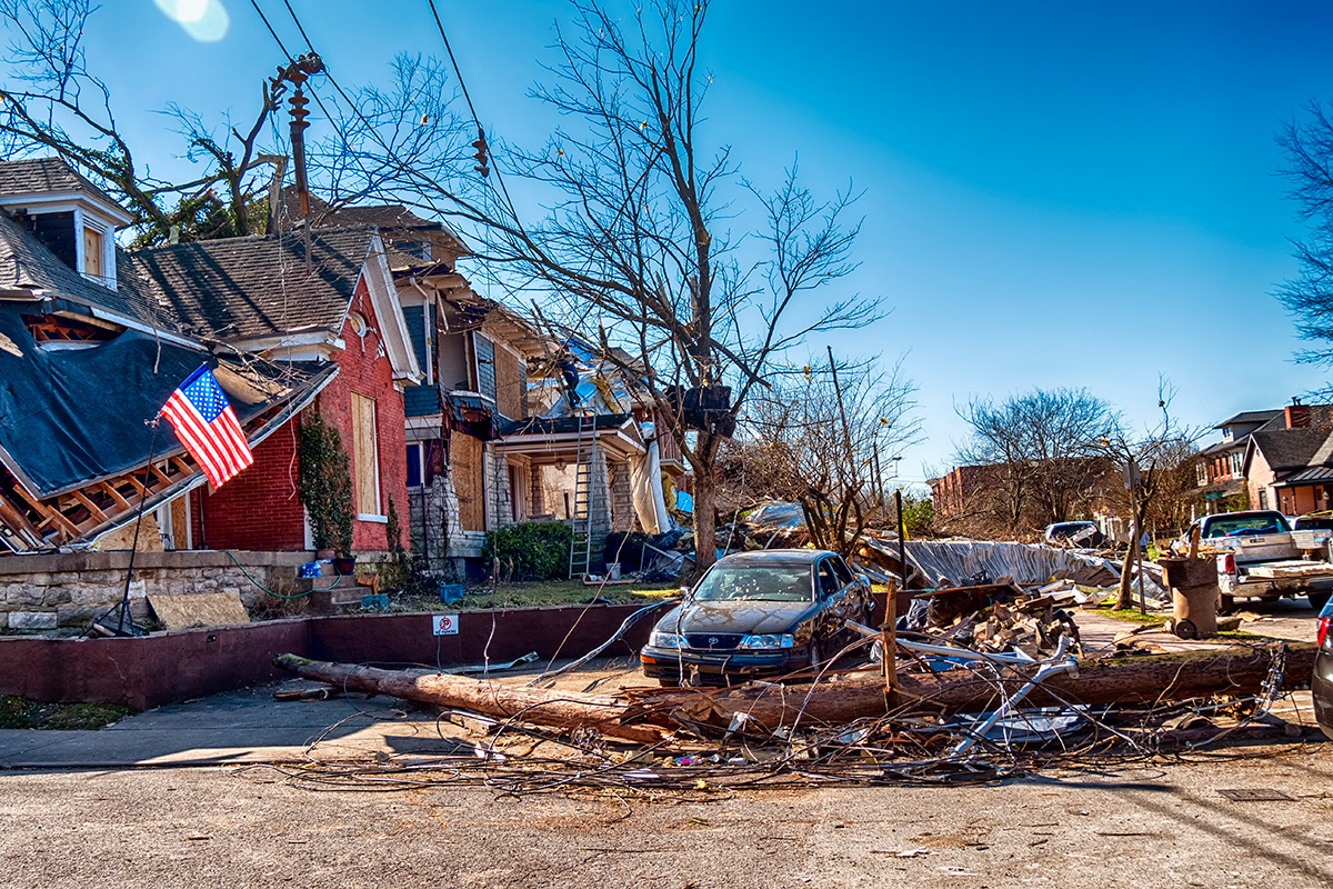 The 2020 Nashville tornado, Five Points, East Nashville, TN,  Tornado Damage, Nashville Strong