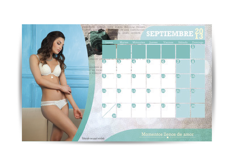 Ropa Interior tania calendar underwear lingerie