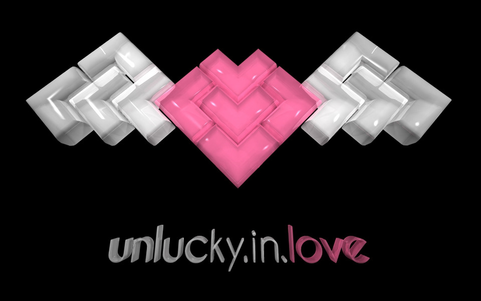 unlucky IN Love exist 3D heart wings