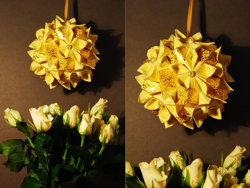 kusudama origami  flores de amizade samuel vinicius
