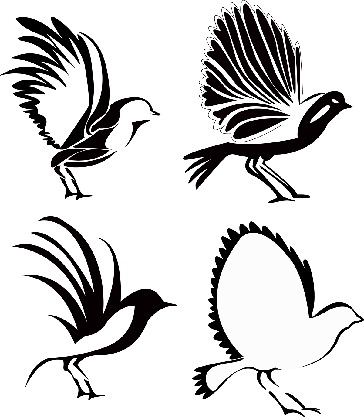 pattern creation bird Fly blacknwhite White black Icondesign
