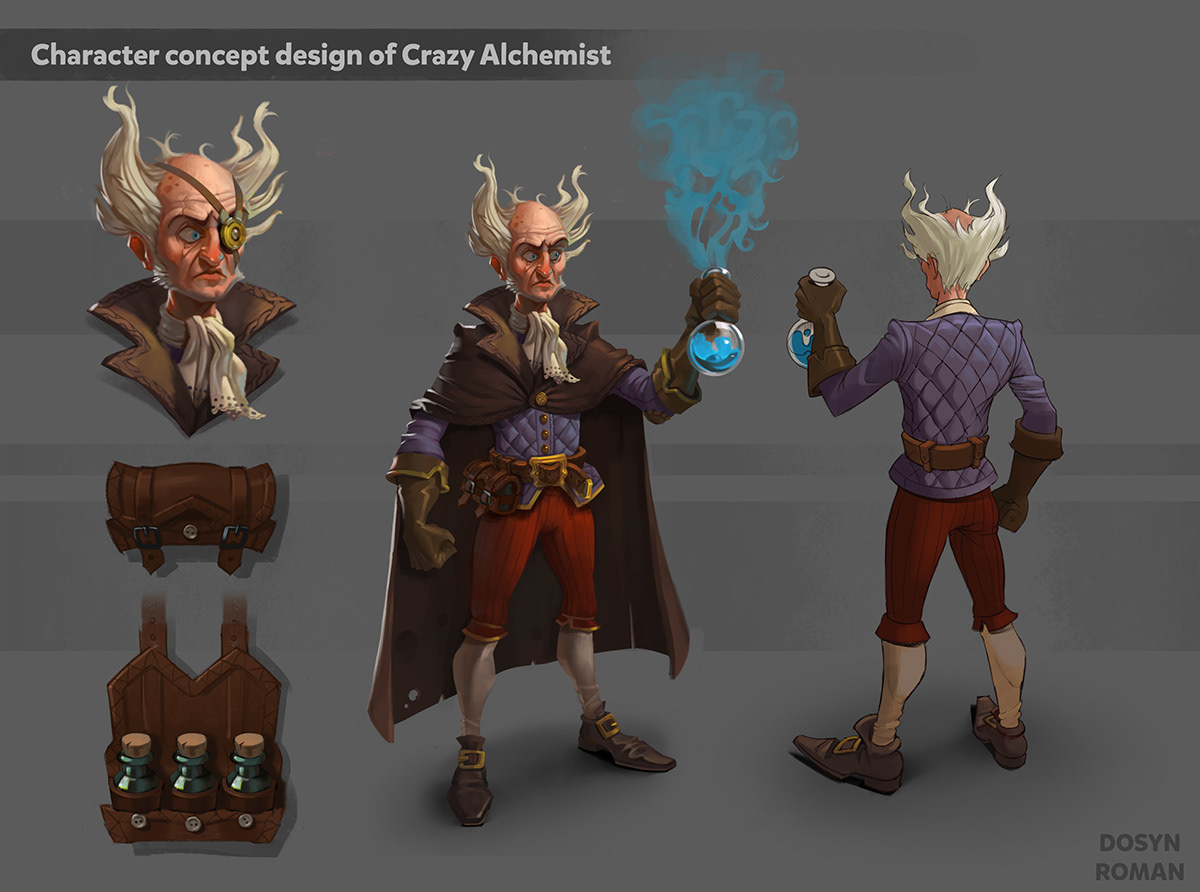 Alchemist mage Character flask Magic  