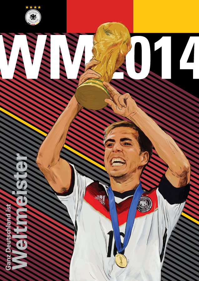 - Fußball Weltmeister 2014 DEUTSCHE NATIONALMANNSCHAFT 42 x 28 cm A3 Poster 