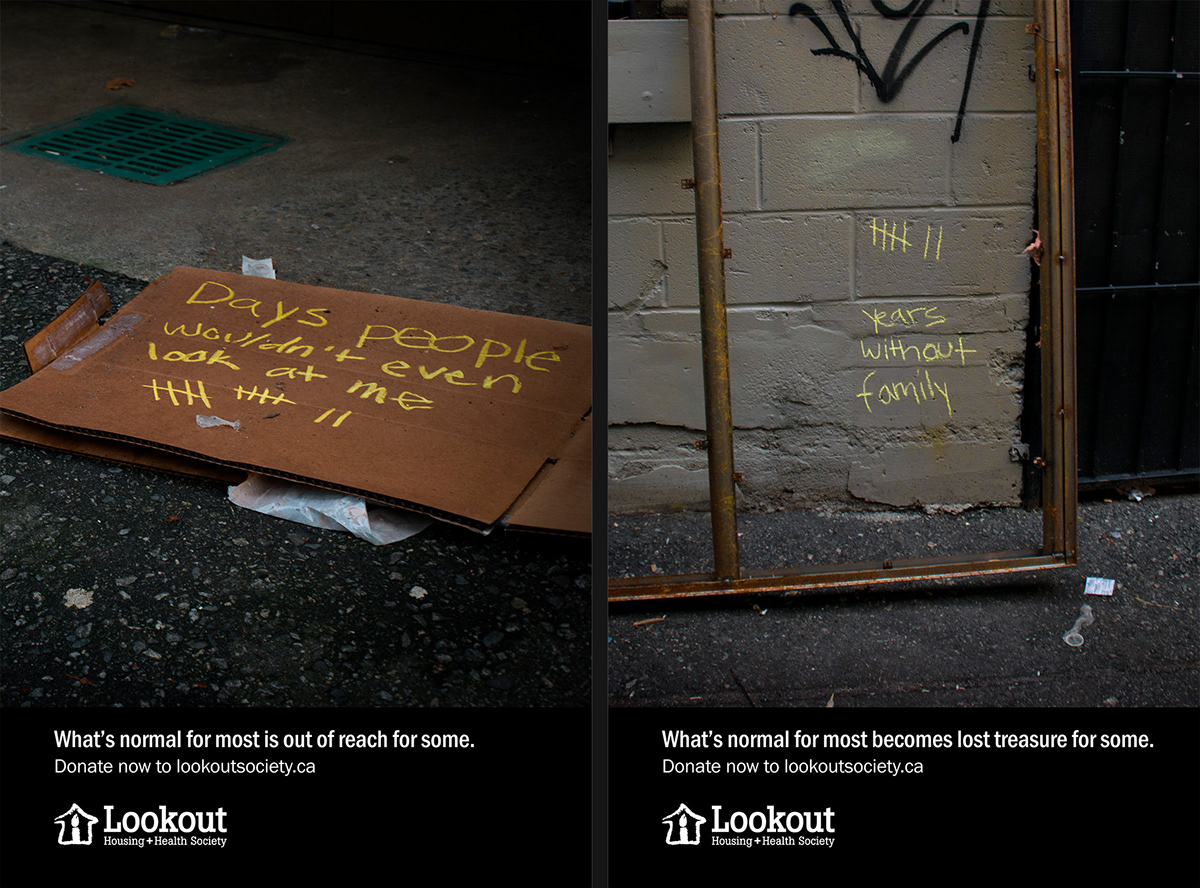 Advertising  campaign Direct mail homeless Photography  poster ads design marketing  