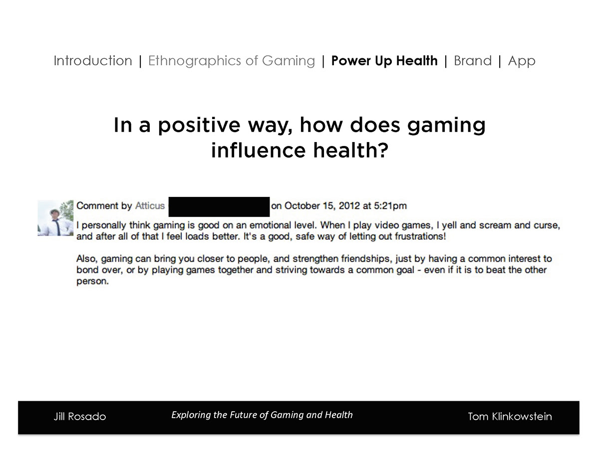 Health Gaming power point