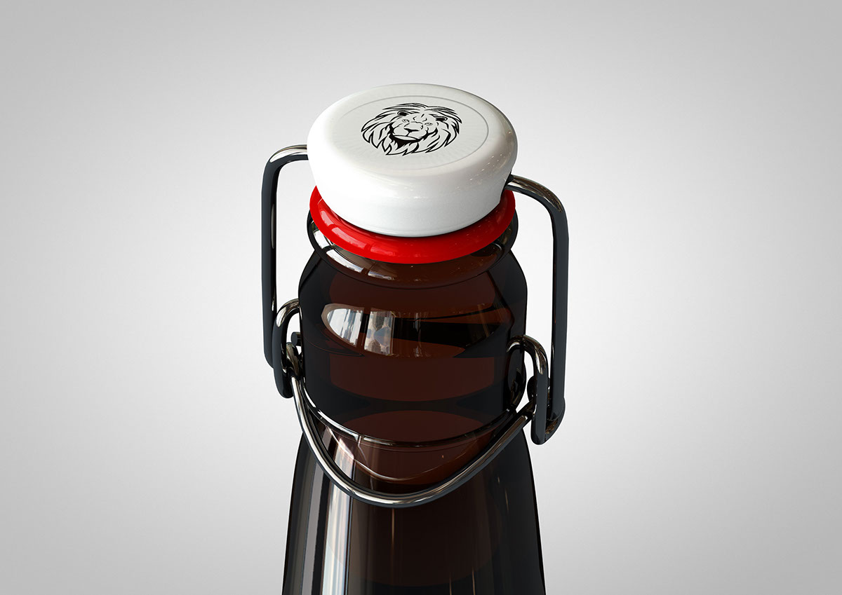 flip top bottle mock-up Mockup sauce beer Amber alcohol kombucha drink