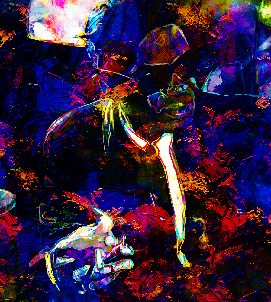 music jazz Lightning hopkins ILLUSTRATION  color acrylic