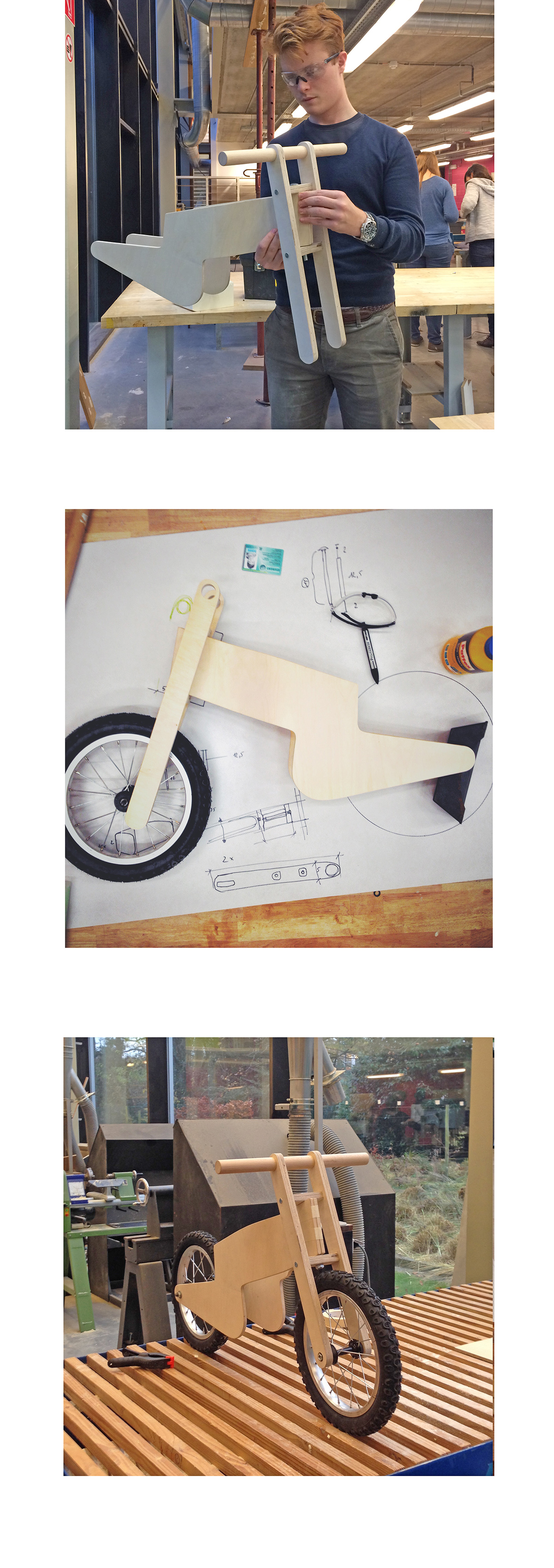 benjamin balancebike balance Bike kids kidsbike toy design productdesign wood plywood woodbending