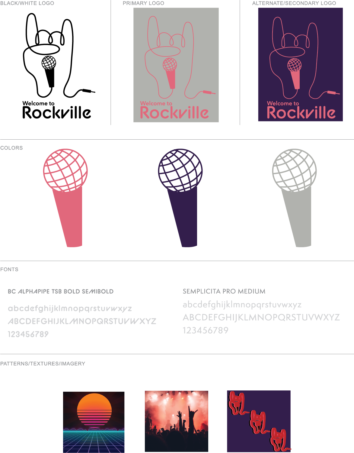 graphic design  logo microphone music rock