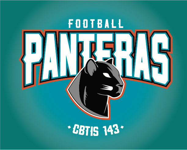 sport football logo panther panteras typo typographic chihuahua Camargo school team