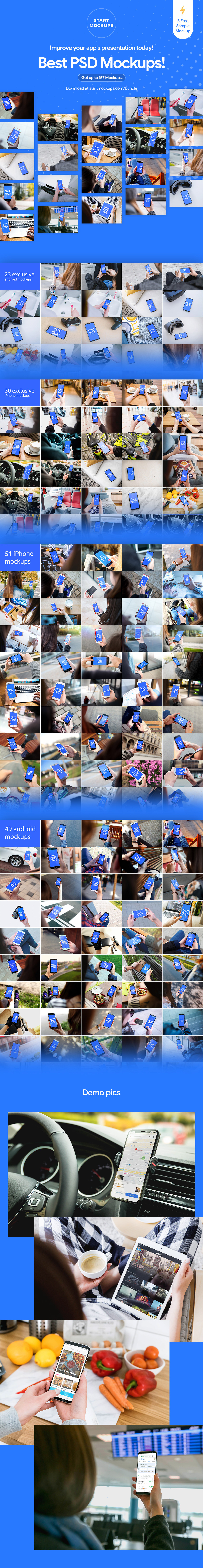 Mockup mockups apple iphone android bundle free iPhone x galaxy Samsung