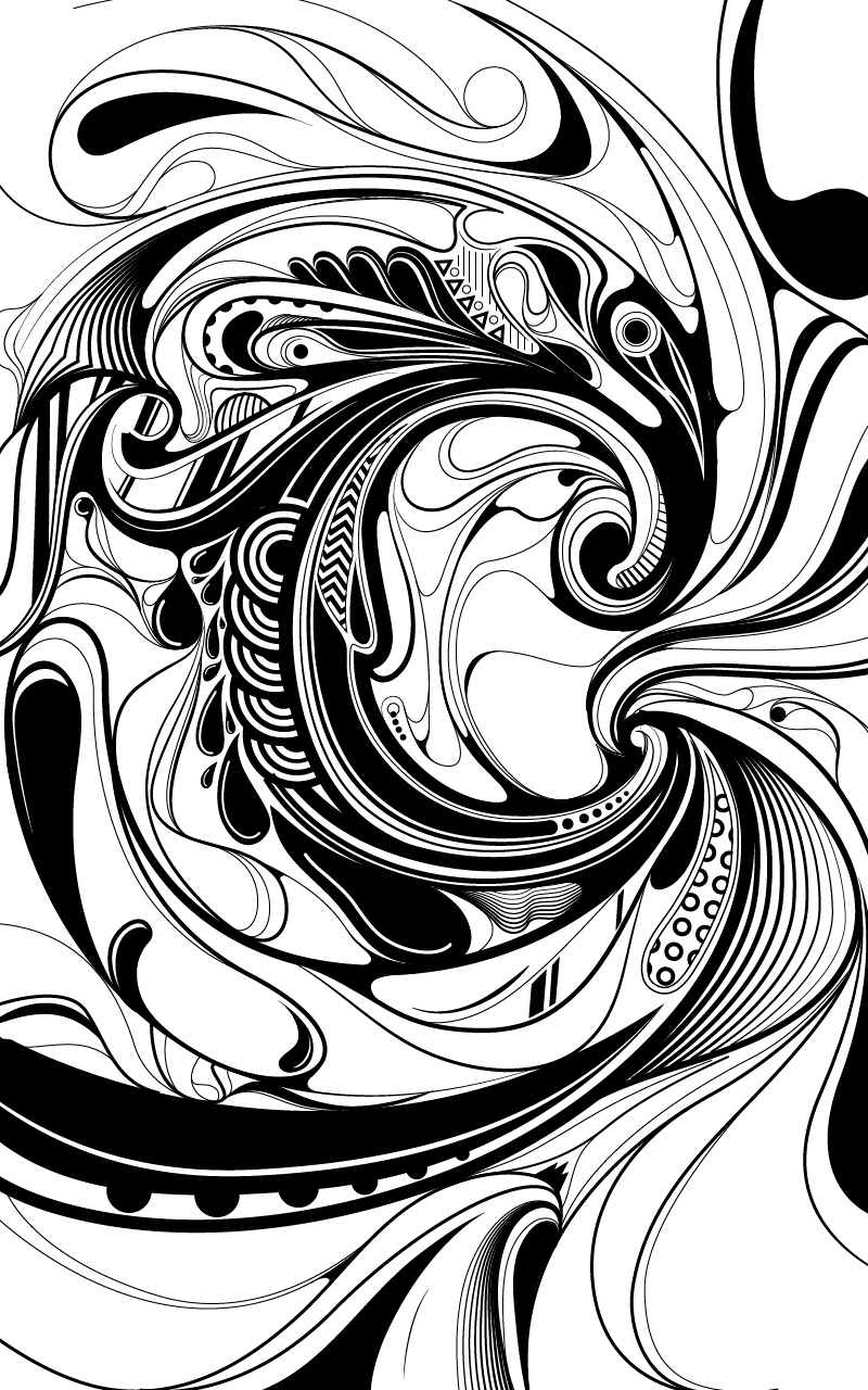 ink abstract letter flow