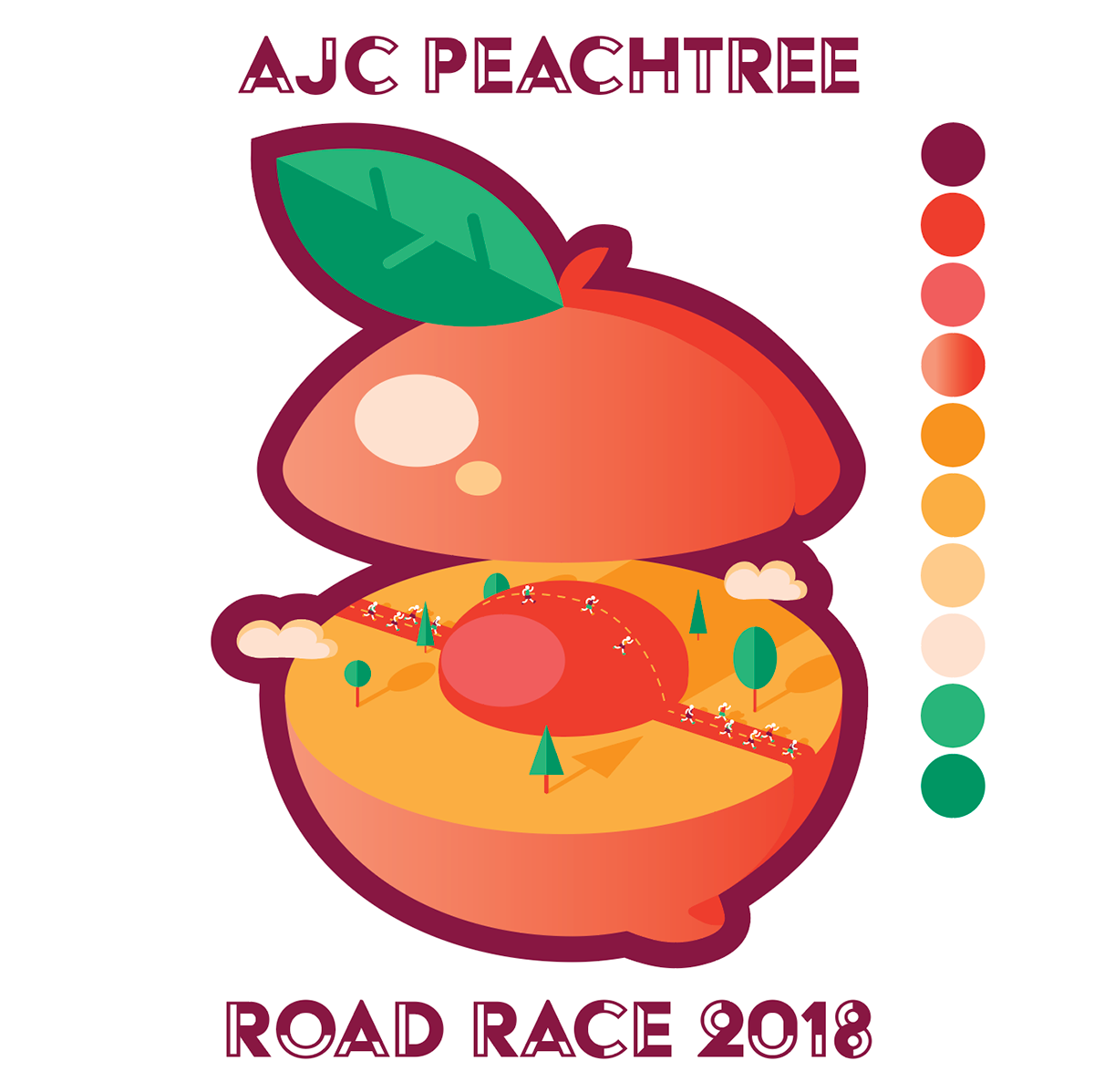t-shirt Peachtree Road Race shirt design clothing design