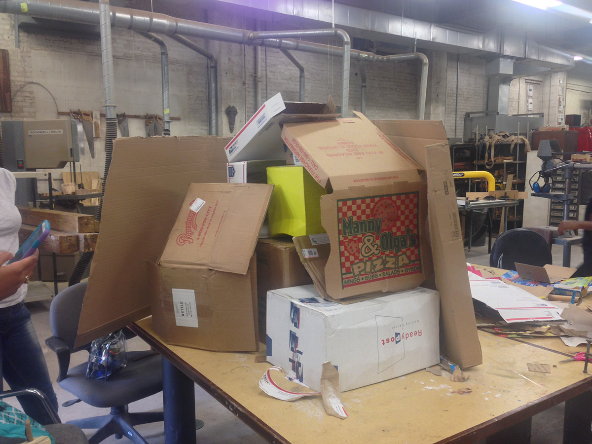 cardboard sculpture boxes