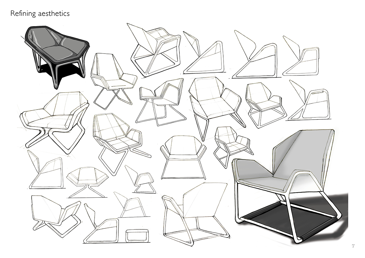 chair daap design product cincinnati Clinton Denlinger furniture steel upholstery felt seating