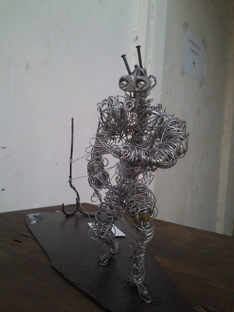 sculpture metal forming Exhibition  gallery Character figure fine art traditional